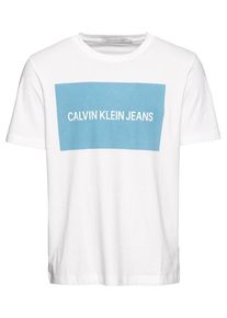 Calvin Klein Jeans, Herren T-Shirt 'INSTITUTIONAL BOX LOGO TEE', Hellblau / Weiß