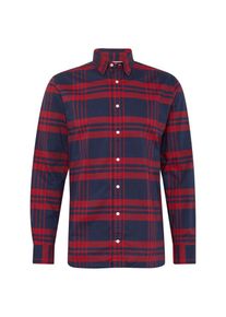 Tommy Hilfiger, Herren Hemd 'STRIPE CHECK SHIRT', Dunkelblau / Rot