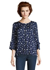 BETTY & CO Betty & Co, Damen Blusenshirt, Navy / Weiß