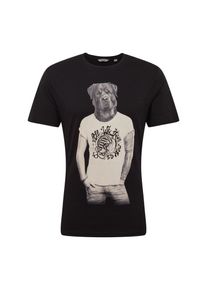 Only & Sons Only & Sons, Herren Shirt 'Enzo Funny SS', Grau / Schwarz