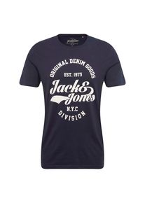 Jack & Jones JACK & JONES, Herren T-Shirt, Navy / Wei&szlig;