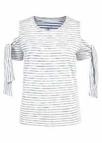 Herrlicher, Damen T-Shirt 'SANDRINE', Marine / Offwhite