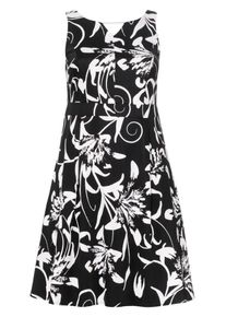 sheego Style, Damen Cocktailkleid, Schwarz / Weiß