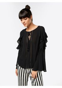 New Look, Damen Bluse, Schwarz