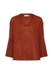 Rich & Royal Rich & Royal, Damen Pullover 'V Neck boxy', Karamell