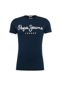 Pepe Jeans, Herren Shirt 'ORIGINAL STRETCH', Nachtblau / Wei&szlig;