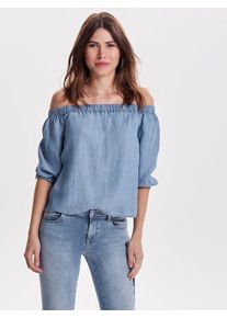 Only, Damen Bluse 'onlJANICE', Blue Denim