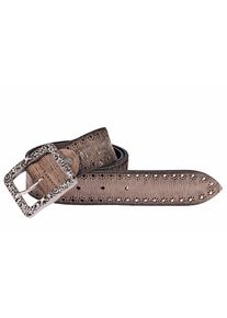 Heine, Damen Gürtel mit geprägter Schließe, Taupe