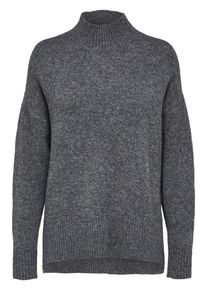 Selected Femme, Damen Oversize Strickpullover, Graumeliert