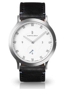 Lilienthal Berlin, Damen Unisexuhr, Rauchblau / Schwarz / Silber / Weiß