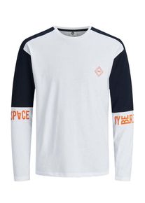 Jack & Jones JACK & JONES, Herren T-Shirt, Dunkelblau / Orange / Wei&szlig;