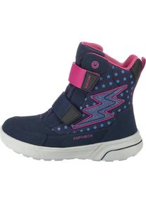 Geox, Mädchen Winterstiefel 'Sveggen Blinkies', Nachtblau / Himmelblau / Dunkelpink