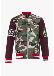 PLUS EIGHTEEN, Herren Bomberjacke, Kastanienbraun / Mischfarben