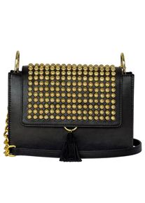 Silvio Tossi, Damen Shultertasche, Gold / Schwarz