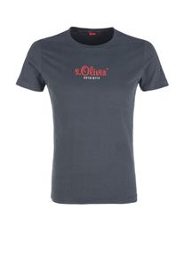 s.Oliver RED LABEL, Herren T-Shirt 'AUTHENTIC', Taubenblau