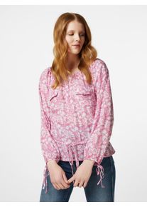 LTB, Damen Bluse 'ZOPISE', Rosé / Weiß