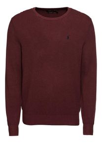 Polo Ralph Lauren, Herren Pullover 'PIMA COTTON-TEXTURE CN', Weinrot