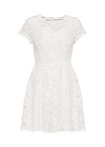 Wal G., Damen Cocktailkleid aus Spitze, Wei&szlig;