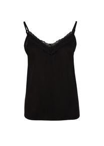 Q/S Designed By, Damen Blusentop mit Spitze, Schwarz