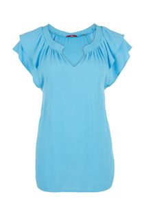 s.Oliver RED LABEL, Damen T-Shirt, Himmelblau
