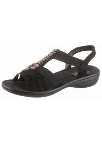 Rieker, Damen Sandale, Schwarz