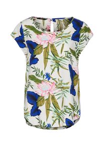 Only, Damen Top, Creme / Blau / Grün