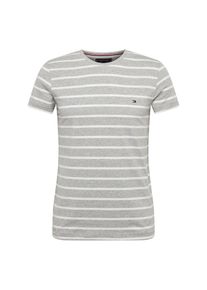 Tommy Hilfiger, Herren Shirt, Hellgrau / Wei&szlig;