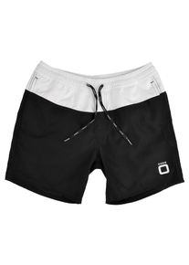 Code-Zero, Herren Badeshorts 'Voile Duo', Schwarz / Weiß