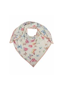 Zwillingsherz, Damen Tuch 'Dreieck Schmetterlinge', Creme