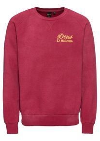 Deus EX MACHINA, Herren Sweatshirt 'Sunbleach Impermanence Crew', Gelb / Rot