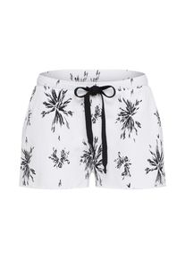 10DAYS, Damen Shorts 'Big flower', Schwarz / Offwhite