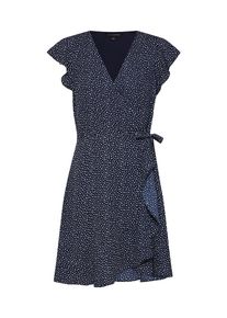 Banana Republic, Damen Kleid 'RUFFLE', Navy / Weiß
