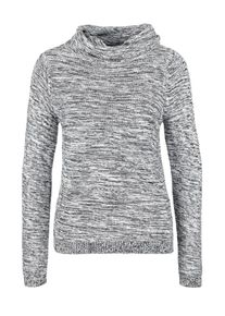 Q/S Designed By, Damen Pullover mit XL-Rollkragen, Graumeliert