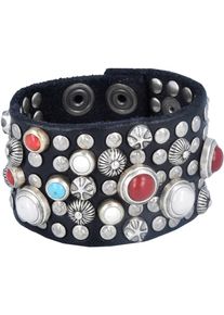 Campomaggi, Damen Armband, Schwarz / Silber