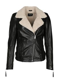 Maze, Damen Lederjacke 'Vista', Beige / Schwarz