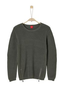 s.Oliver Junior, Strickpullover, Grasgr&uuml;n / Schwarz