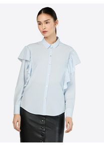 Only, Damen Streifenbluse, Hellblau / Offwhite
