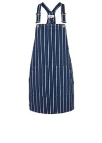 Q/S Designed By, Damen Latzkleid, Blue Denim / Wei&szlig;