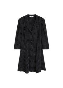 Mango, Damen Kleid 'Carrie', Schwarz / Weiß