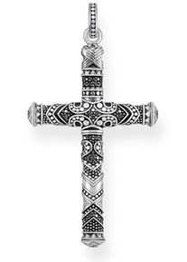 Thomas Sabo, Herren Kreuzanh&auml;nger 'Maori Kreuz Klein, PE772-643-11', Schwarzmeliert / Silber