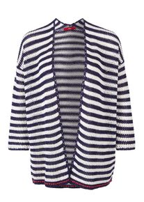 s.Oliver RED LABEL, Damen Cardigan, Navy / Wei&szlig;