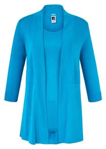 Anna Aura, Damen Twinset mit Jacke und Pullover, Türkis