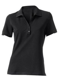 Heine, Damen Pikee-Poloshirt, Schwarz