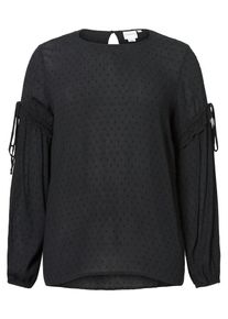JUNAROSE, Damen Langarmbluse, Schwarz