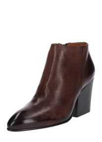 Selected Femme, Damen Stiefeletten 'SLFAMBER ZIP LEATHER BOOT', Dunkelbraun