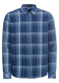 Mavi, Herren Hemd 'INDIGO CHECK SHIRT', Dunkelblau