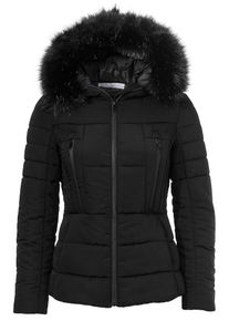 Heine, Damen Steppjacke mit Kapuze, Schwarz