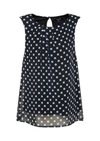More & More MORE & MORE, Damen Blusentop 'Dots', Marine / Weiß