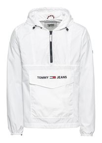 Tommy Jeans, Herren Jacke 'JM NYLON SHELL SOLID POPOVER', Dunkelblau / Weiß