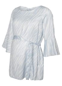 MAMALICIOUS, Damen Umstandsbluse, Hellblau / Wei&szlig;